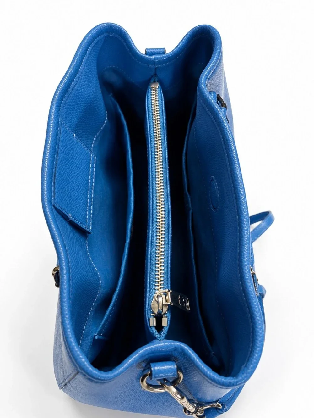 COACH Margot Blue Pebbled Leather Crossbody/Satchel
